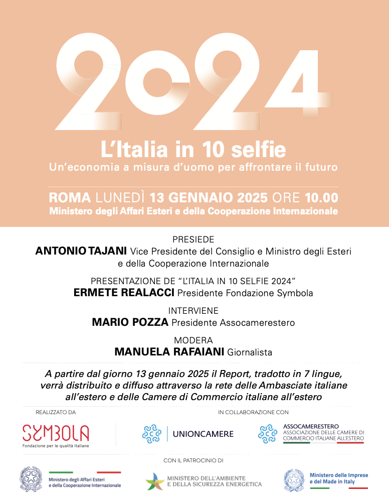 L’Italia in 10 Selfie 2024 – Un’economia a misura d’uomo per affrontare il futuro